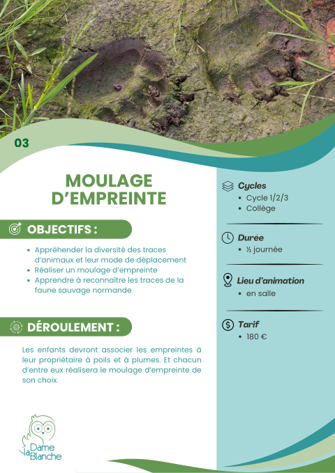 Aperçu de la fiche « Moulage d'empreinte »